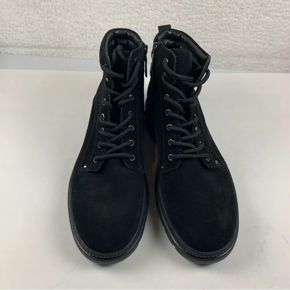 Blondo Dean Waterproof Boots Lace Up Black‎ Suede Size 10.5 NWOB 7150